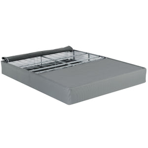 Foldable 9" Twin Size Metal Mattress Box Spring Foundation Bedroom Furniture Bed Base - Gray