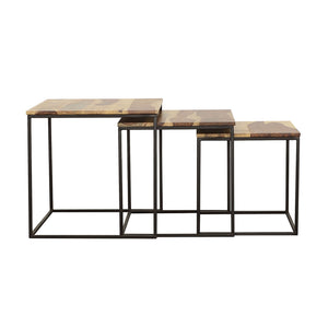 3 Piece Nesting Design Table Set - Brown