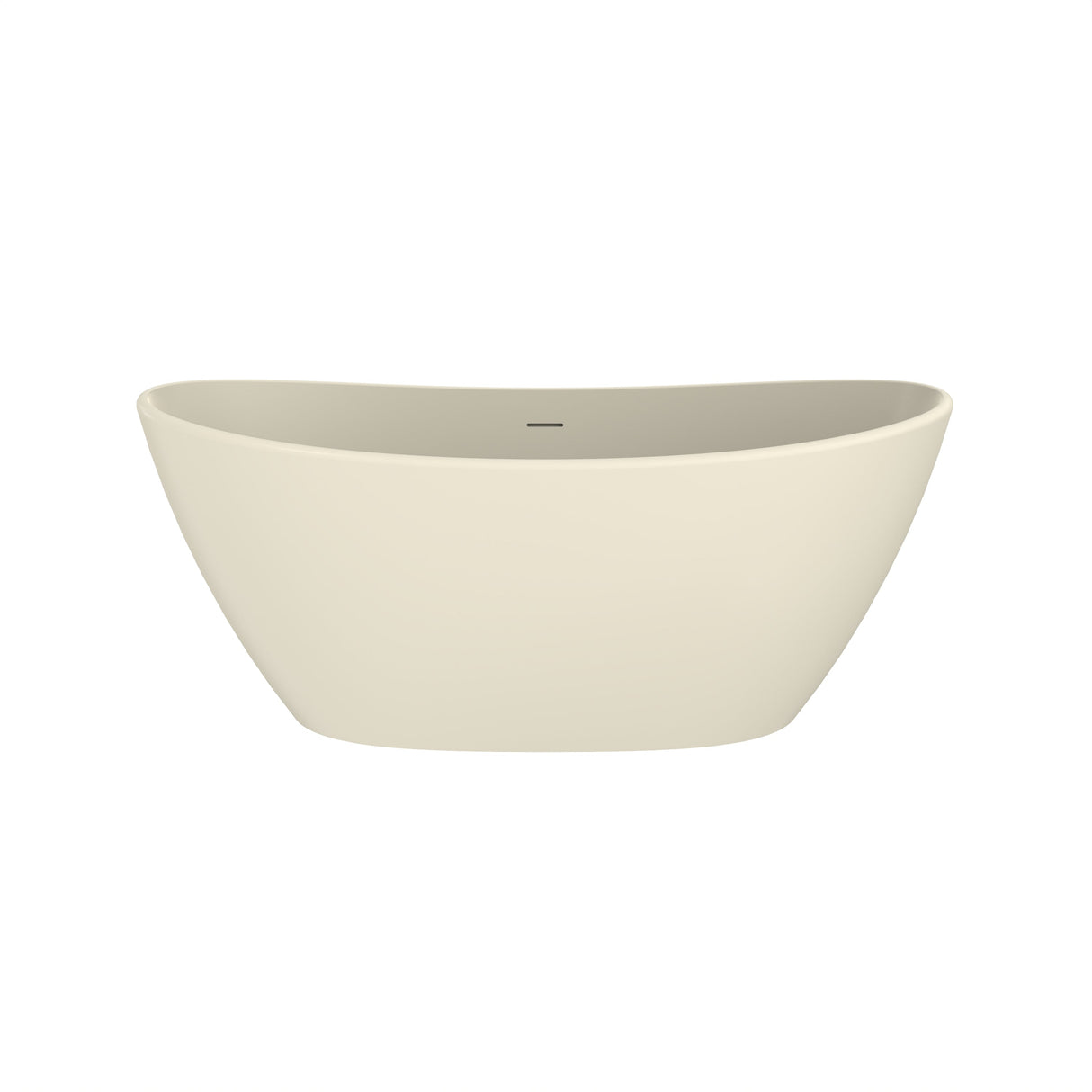 61 Inch Freestanding Solid Surface Soaking Bathtub