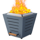 20 Inch Smokeless Fire Pit Stainless Steel Wood Burning Fireplace Smokeless Firepit, Haze Blue