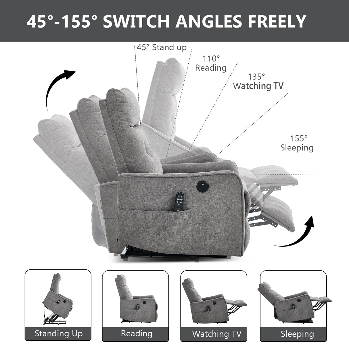 Comfortmax Single Motor Lift Recliner Chair