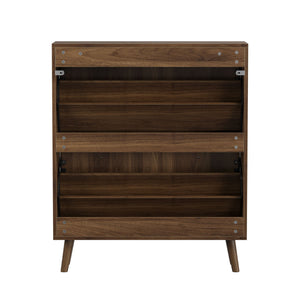 Shoe Cabinet, Storage Unit For Hallways - Walnut