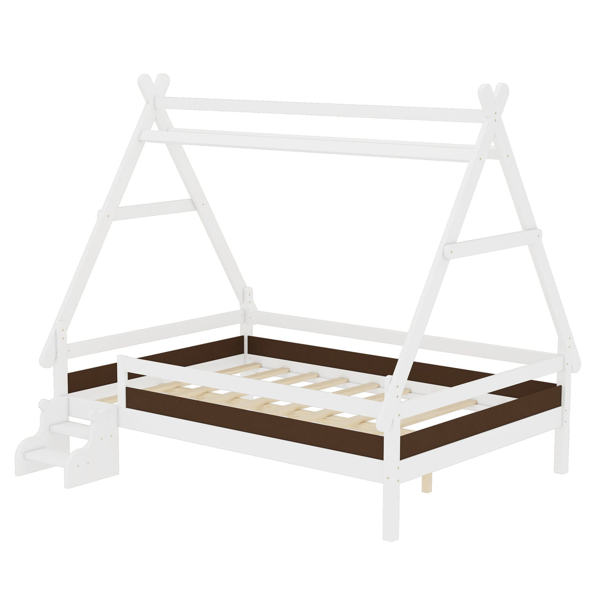 Full House Platform Bed with Stairs