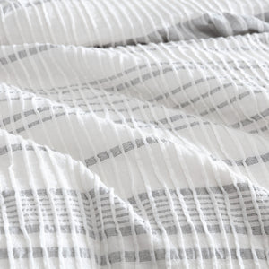 Sutton 6-Piece Ivory Textured Jacquard Comforter Ensemble
