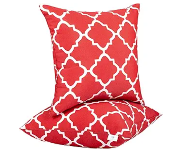 6 Pack Outdoor Pillow Covers - Water-Repellent Decorative Cushions