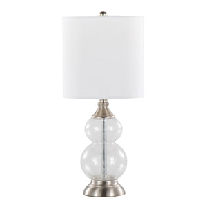 Belle Modern Seeded Glass Table Lamps – Set of 2