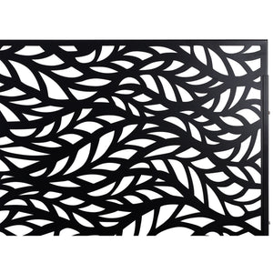 Outdoor & Indoor Privacy Screen Metal Privacy Screen, Freestanding Decorative Privacy Screen For Deck Balcony Patio - Black