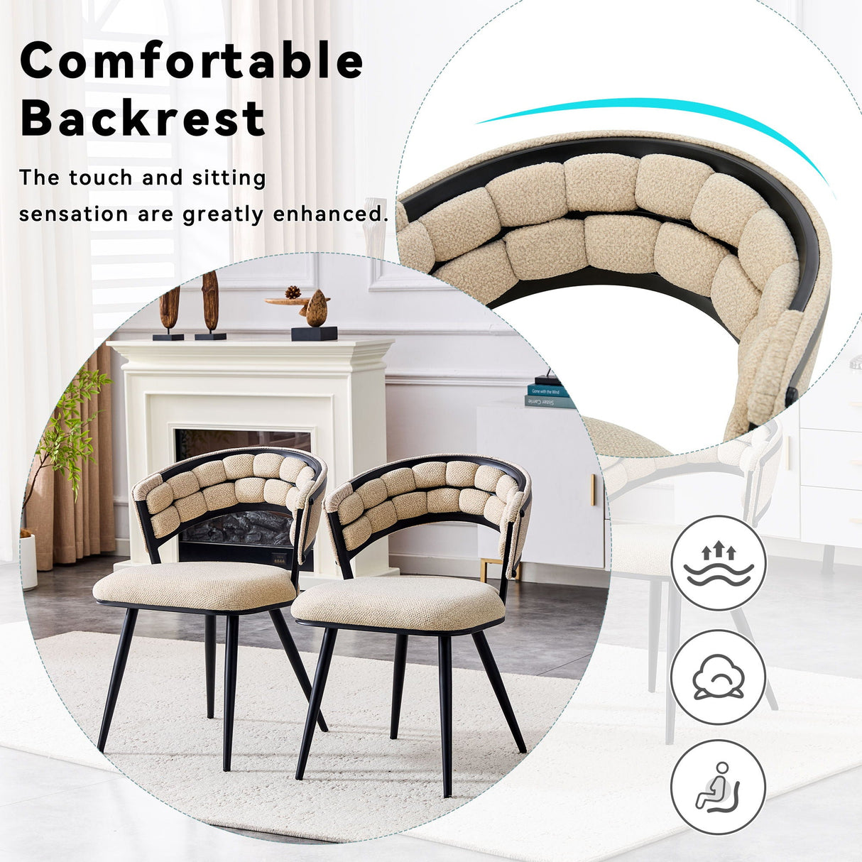 Dining Chairs For Dining Room & Kitchen (Set of 2)