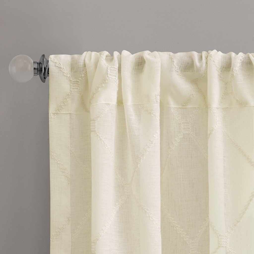 Diamond sheer window curtain panel (only 1 pc panel)