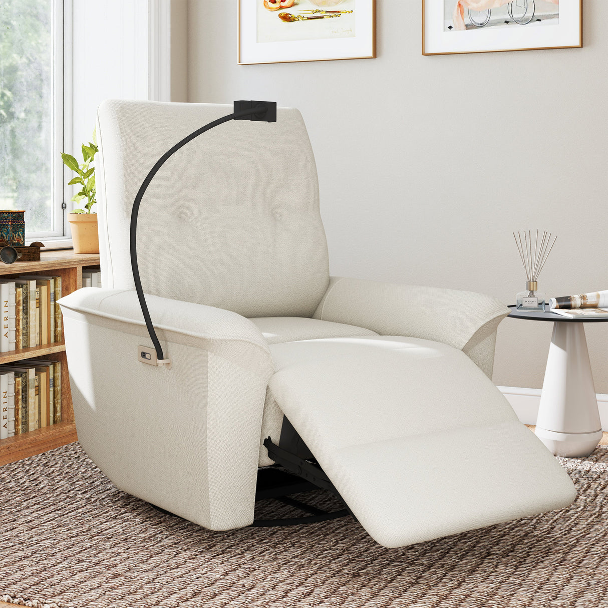270° Power Swivel Rocker Recliner Chair with Phone Holder