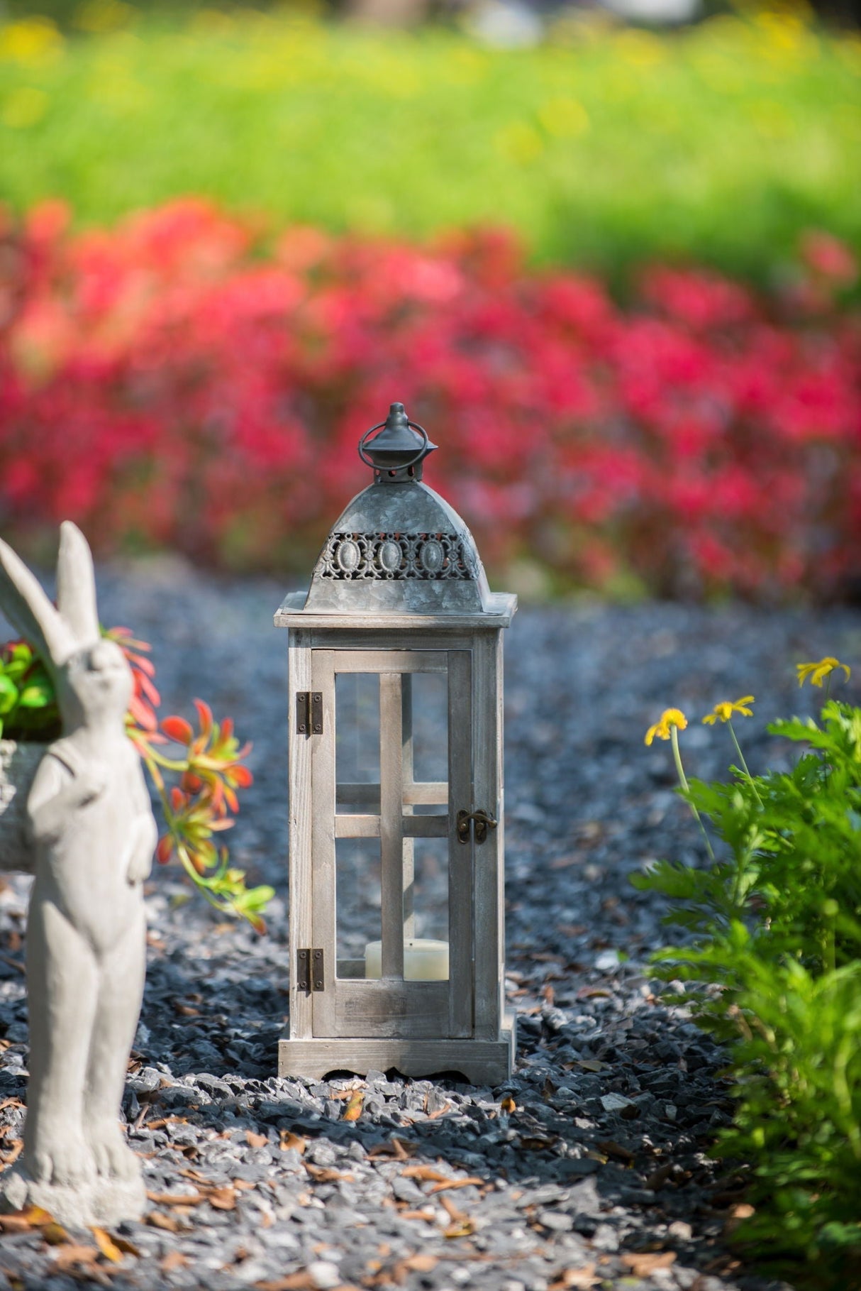 Wooden Candle Lantern Decorative Set for Indoor and Outdoor Use