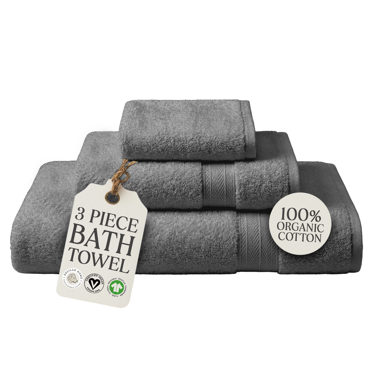 100% Organic Cotton Bath Towels Collection