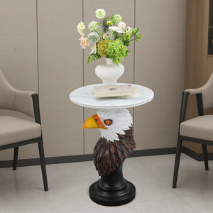 Eagle Head Accent Table Animal Statue End Tables Livingroom