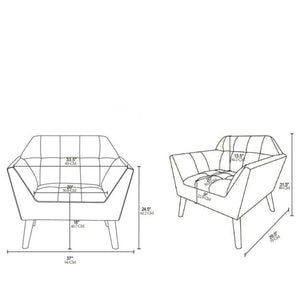 Modern Lounge Chair With Button Tufting