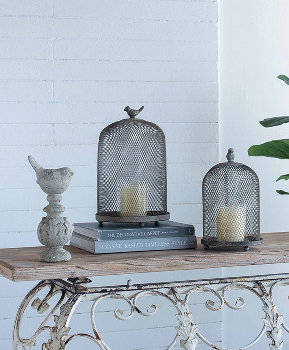 Ophira Sparrow Candle Holders (Set of 2) - Antique Gray