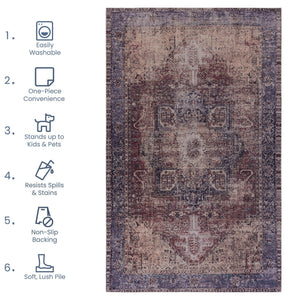 Maval - Unique Washable Area Rug