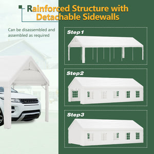16x32 Ft Party Tent with Removable Sidewalls and Storage Bags