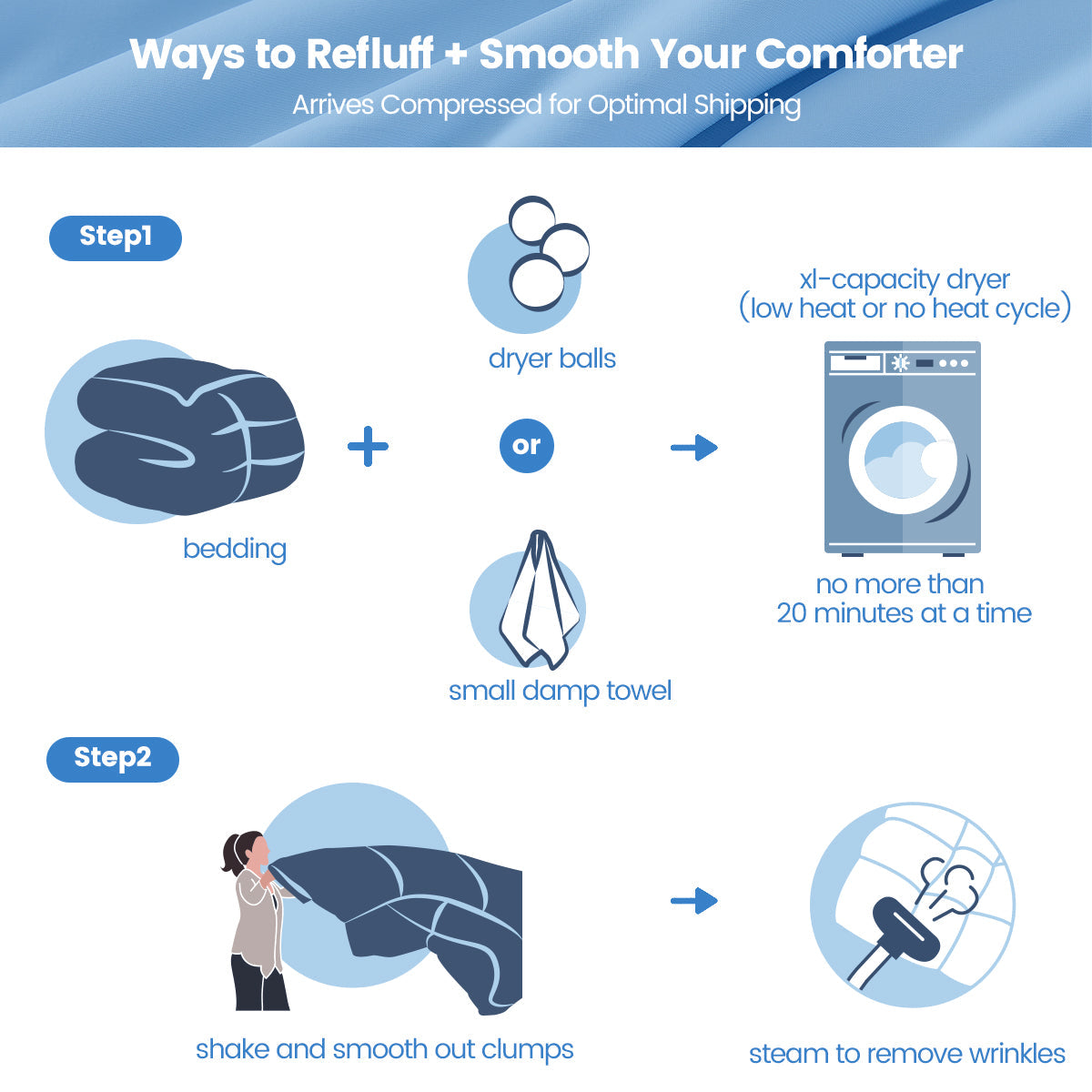 1-Piece 60x90" Cooling DA Comforter, Ice
