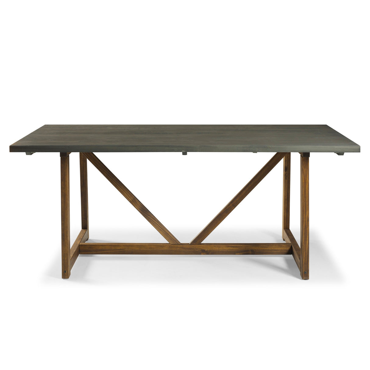 Modern Farmhouse Solid Wood V-Frame Trestle Dining Table