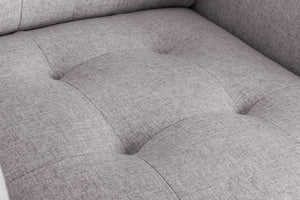 Victoria - Fabric Armchair With Metal Legs, Side Pockets, And Pillow