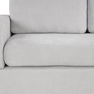 87.4' Sectional Sofa with Reversible Armrests Gray Chenille Upholstery