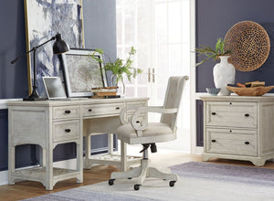 Bronwyn - Fully Upholstered Swivel Chair - Alabaster