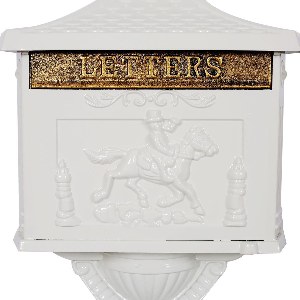 Cast Aluminum Mailbox with Durable Construction – Dark Brown, Black, or White