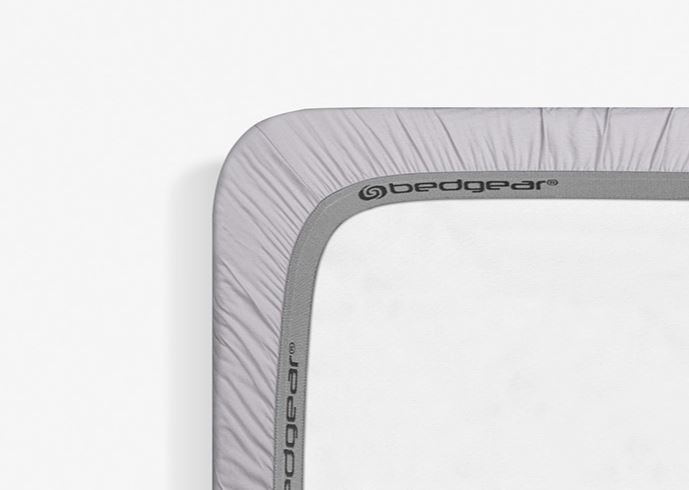 Hyper-Linen Crib Sheet with Powerband® - Light Grey