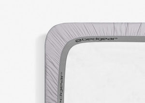 Hyper-Linen Crib Sheet with Powerband® - Light Grey