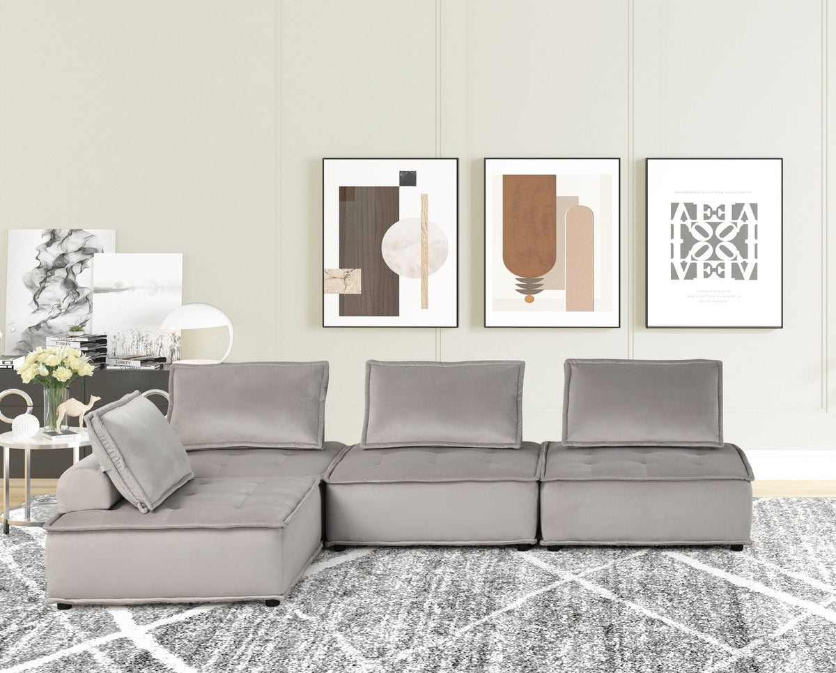 Anna - Stylish Sectional Sofa Ottoman