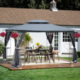 Gazebo tent with double roof & mosquito net