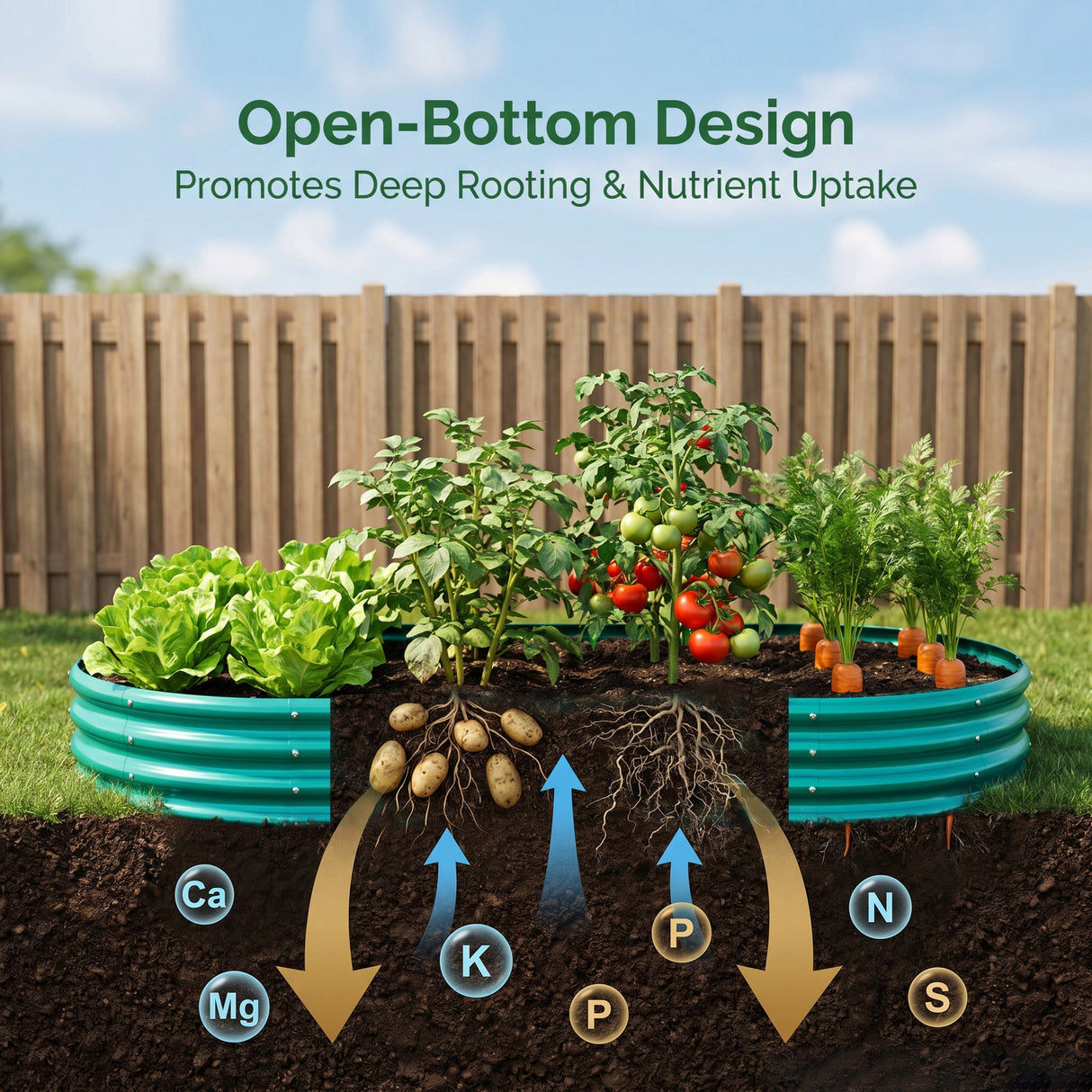 Galvanized Raised Garden Bed 8x4x1ft