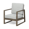 Nexusia Outdoor Acacia Wood Club Chair With Slat Design