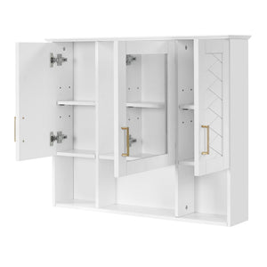 Modern Wall Mounted Medicine Cabinet With Adjustable Shelves, Soft Close Doors, High Define Mirror