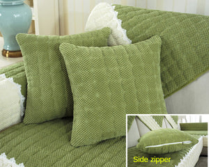 Non-Slip Sectional Couch Cover with Lace, Furniture Protector for Dogs, Pets, and Kids II