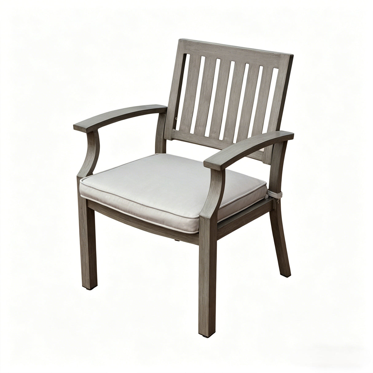 7-Piece Outdoor Dining Set with Aluminum Chairs & Iron Legs