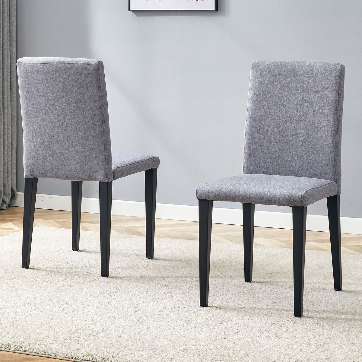 Versatile Dining Chairs With Comfortable Design And Metal Legs