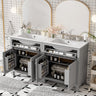 60" Modern Black Bathroom Vanity Set