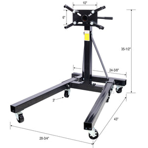 Folding Engine Stand with 360 Degree Adjustable Head - Yellow or Black