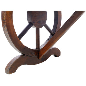 Outdoor Rustic Wooden Bench with Wagon Wheel Legs, 2 People Outdoor Bench Garden Bench Front Porch Furniture Patio Lawn Yard Park, Indoor and Outdoor Decor