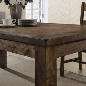 Guster Rustic Golden Brown Rectangular Dining Table