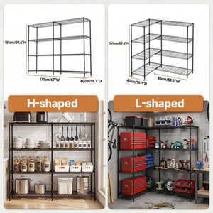 4 Tiers Metal Storage Shelves