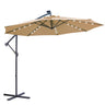 10ft solar led cantilever patio umbrella with 32 lights