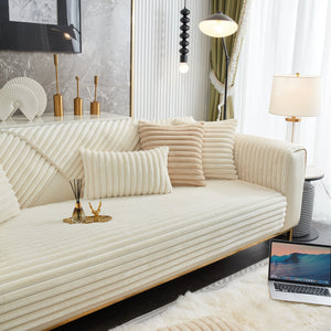 Winter Thickened Rabbit Plush Non-slip Sofa Cushion