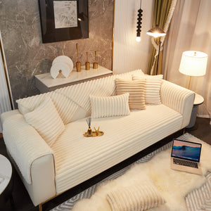 Winter Thickened Rabbit Plush Non-slip Sofa Cushion
