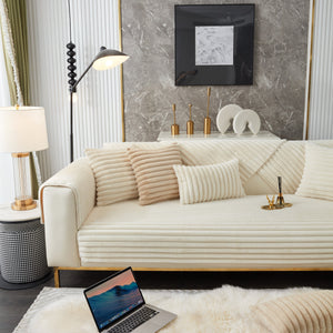 Winter Thickened Rabbit Plush Non-slip Sofa Cushion