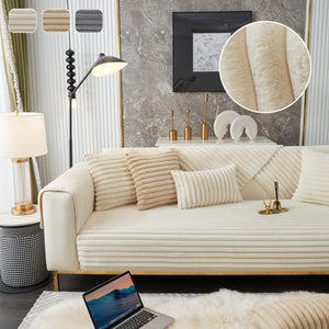 Winter Thickened Rabbit Plush Non-slip Sofa Cushion