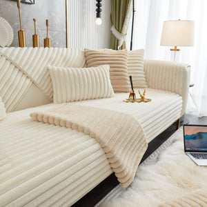 Winter Thickened Rabbit Plush Non-slip Sofa Cushion
