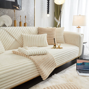 Winter Thickened Rabbit Plush Non-slip Sofa Cushion