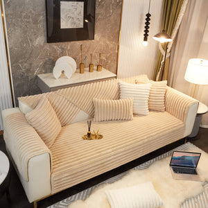 Winter Thickened Rabbit Plush Non-slip Sofa Cushion